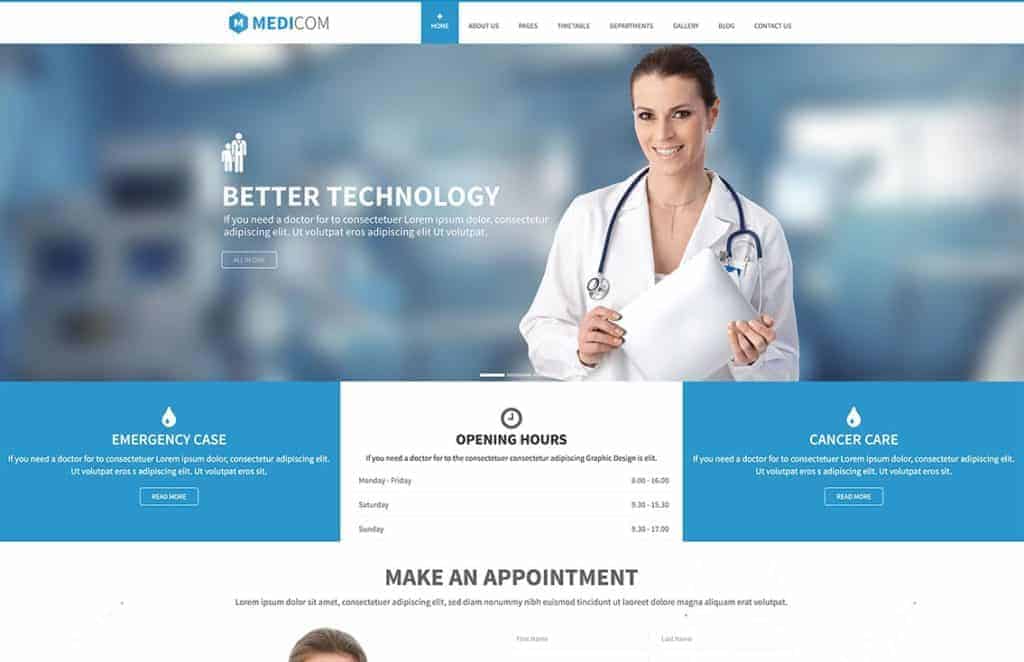 Создание медицинского сайта - WordPress